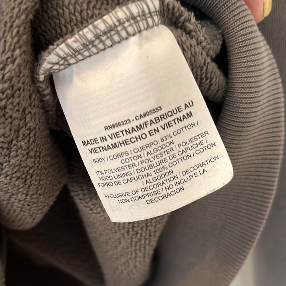 Nike Women’s Charcoal Oversized Full-Zip Hoodie, XS - Picture 3 of 4